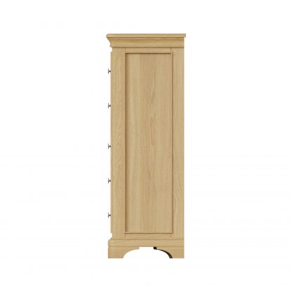 Faire 5 Drawer Tallboy Chest Of Drawers in Natural Oak with Oak Top - Image 9