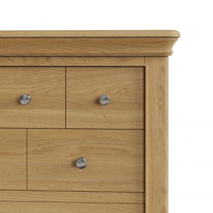 Faire 8 Drawer Chest Of Drawers in Natural Oak with Oak Top - Image 7