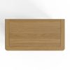 Faire Ottoman Blanket Box in Putty with Oak Top - Image 4