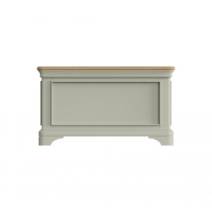 Faire Ottoman Blanket Box in Sage Green with Oak Top - Image 4