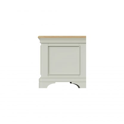 Faire Ottoman Blanket Box in Sage Green with Oak Top - Image 9