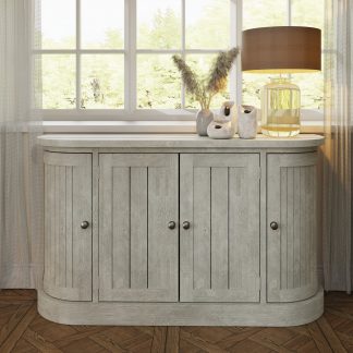 Bowood 4 Door Large Sideboard Solid Reclaimed Limewashed Pine