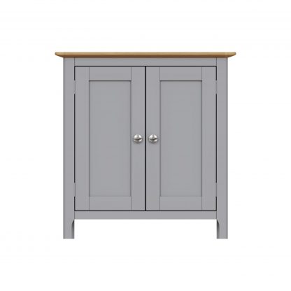 Taberno Oak 2 Door Compact Sideboard Dove Grey - Image 5