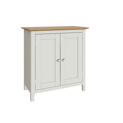 Taberno Oak 2 Door Compact Sideboard Linen White - Image 6