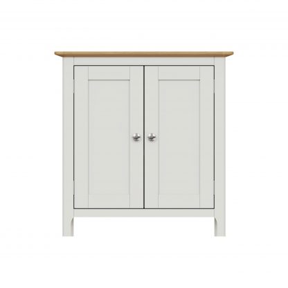 Taberno Oak 2 Door Compact Sideboard Linen White - Image 5