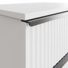 FWStyle Lania Ripple Ridged 3 Drawer Chest Of Drawers Matt White - Image 9
