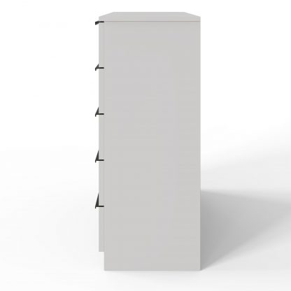 FWStyle Lania Ripple Ridged 5 Drawer Chest Of Drawers Matt White - Image 7