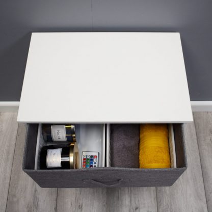 FWStyle Lotte Modern 2 Drawer Bedside Cabinet Grey - Image 2