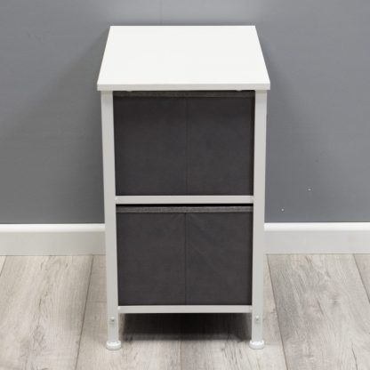 FWStyle Lotte Modern 2 Drawer Bedside Cabinet Grey - Image 5