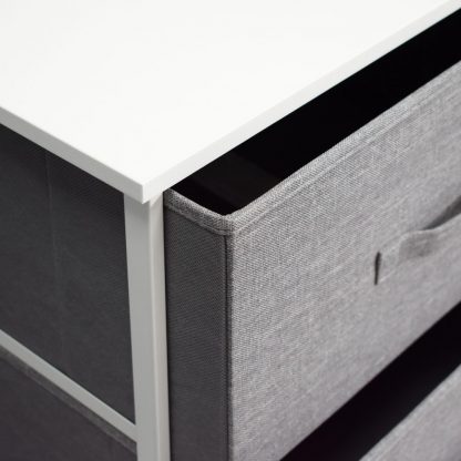 FWStyle Lotte Modern 2 Drawer Bedside Cabinet Grey - Image 7