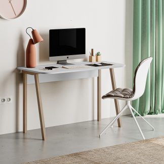 Luton Modern Desk White 120cm Wide