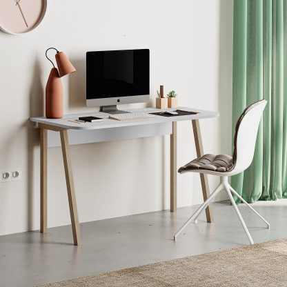 Luton Modern Desk White 120cm Wide