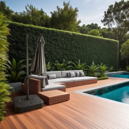 Cantilever Garden Parasol and Base 3.5m Diameter - Dark Grey - Image 6