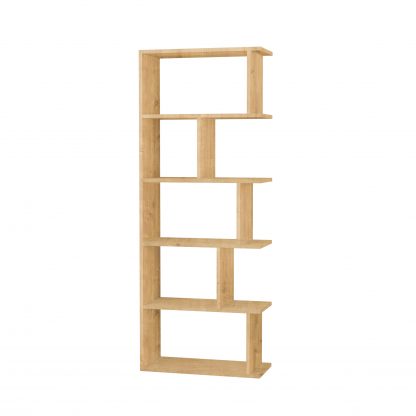 Tapi Modern Bookcase Display Unit Natural Oak Effect Tall 159cm - Image 3