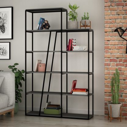 Pal Modern Bookcase Display Unit Anthracite Grey Tall 178cm - Image 5