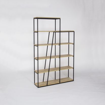 Pal Modern Bookcase Display Unit Natural Oak Effect Tall 178cm - Image 5
