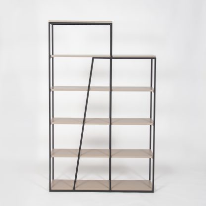 Pal Modern Bookcase Display Unit Mocha Grey Tall 178cm - Image 7