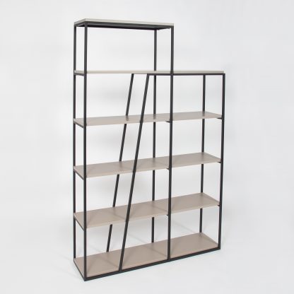 Pal Modern Bookcase Display Unit Mocha Grey Tall 178cm - Image 6
