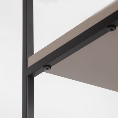 Pal Modern Bookcase Display Unit Mocha Grey Tall 178cm - Image 9