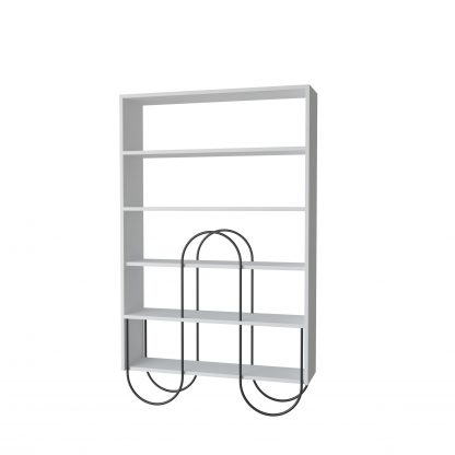 Norfolk Modern Bookcase Display Unit White Tall 159.1cm - Image 3
