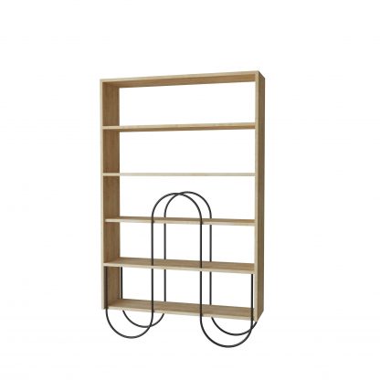 Norfolk Modern Bookcase Display Unit Natural Oak Effect Tall 159.1cm - Image 3
