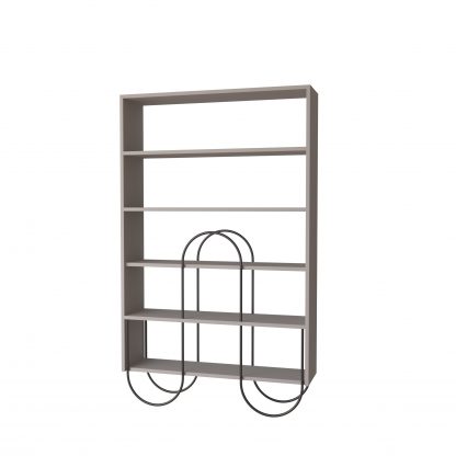 Norfolk Modern Bookcase Display Unit Mocha Grey Tall 159.1cm - Image 3