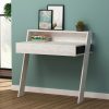Cowork Modern Desk Ancient White Wall Mounted With Drawer 94cm Wide