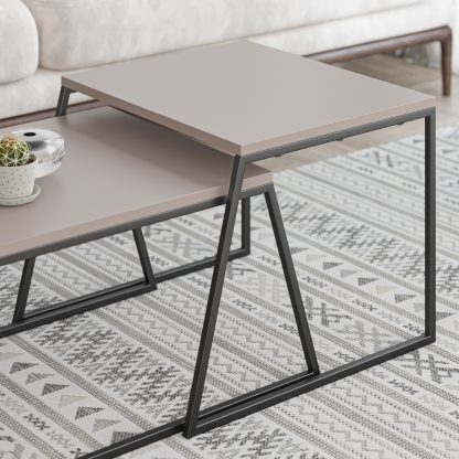Pal Modern Coffee Table Mocha Grey - Image 8