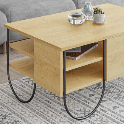 Norfolk Modern Coffee Table Oak - Image 3