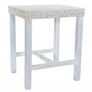 Maya Rattan Bar Table - Whitewash