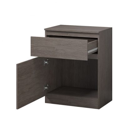 FWStyle Stora 1 Door 1 Drawer Multi-Storage Unit - Rustic Oak - Image 2