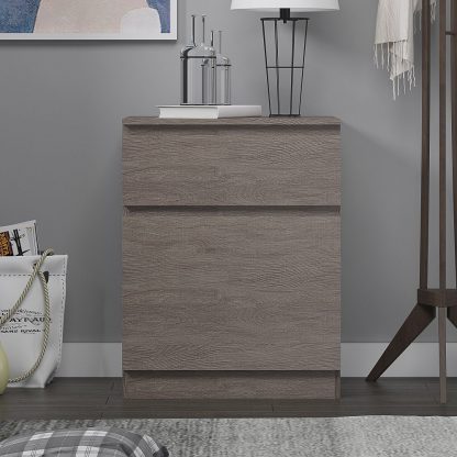 FWStyle Stora 1 Door 1 Drawer Multi-Storage Unit - Rustic Oak