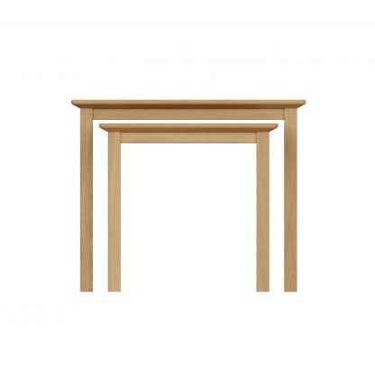 Taberno Oak Nest Of 2 Tables Natural Oak - Image 3
