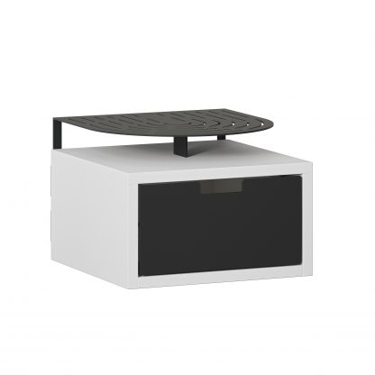 Modern Oslo Nightstand  Bedside Table with Drawer White - Image 3