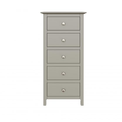 Palma 5 Drawer Chest of Drawers Pale Grey - Image 5