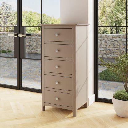 Palma 5 Drawer Chest of Drawers Putty - Image 3