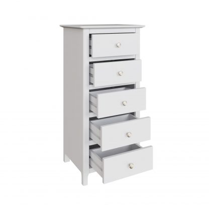 Palma 5 Drawer Chest of Drawers Pure White - Image 4