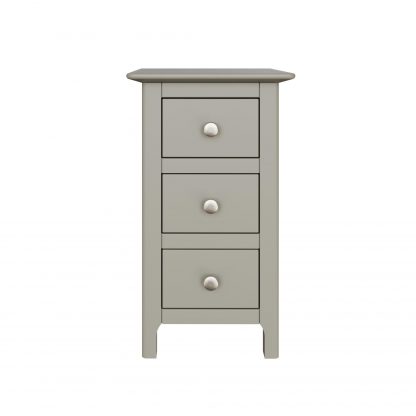 Palma 3 Drawer Bedside Cabinet Pale Grey - Image 5