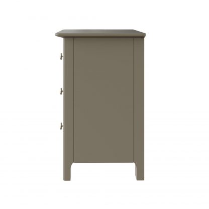 Palma 3 Drawer Bedside Cabinet Pale Grey - Image 9