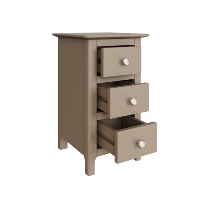Palma 3 Drawer Bedside Cabinet Putty - Image 4