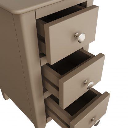 Palma 3 Drawer Bedside Cabinet Putty - Image 7