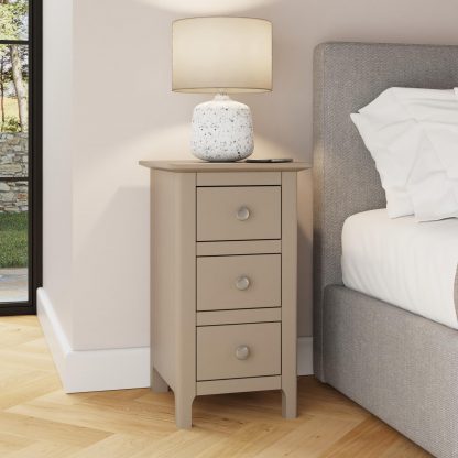 Palma 3 Drawer Bedside Cabinet Putty - Image 3
