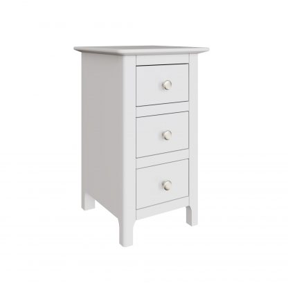 Palma 3 Drawer Bedside Cabinet Pure White - Image 6
