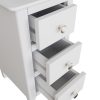 Palma 3 Drawer Bedside Cabinet Pure White - Image 7