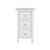Palma 3 Drawer Bedside Cabinet Pure White - Image 5