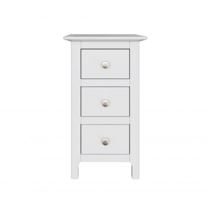 Palma 3 Drawer Bedside Cabinet Pure White - Image 5
