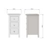 Palma 3 Drawer Bedside Cabinet Pure White - Image 3