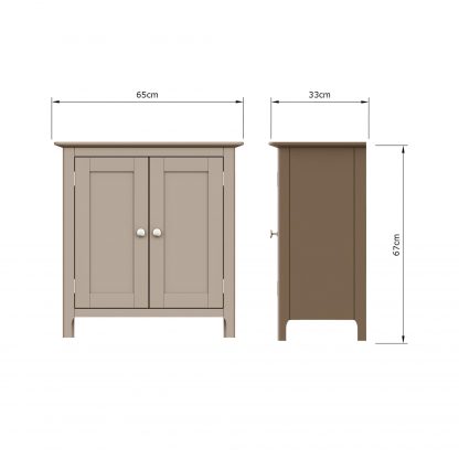 Palma 2 Door Compact Sideboard Putty - Image 2