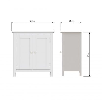Palma 2 Door Compact Sideboard Pure White - Image 2