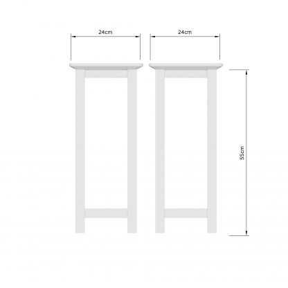 Palma Side Table Plant Stand Pure White - Image 2